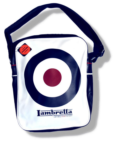 Lambretta Mod Target Roundel Flight Shoulder Bag GB Red White Blue Preview